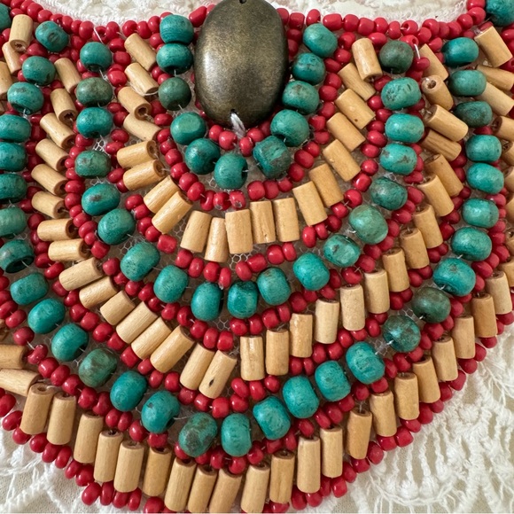 Boho Beaded midi lace dress S/M - Picture 2 of 5